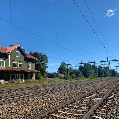 Tågspår på landet