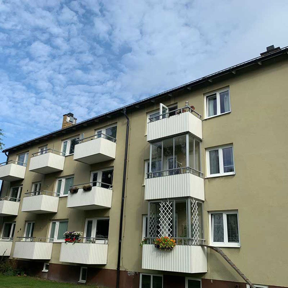 Lägenhetshus på myntvägen